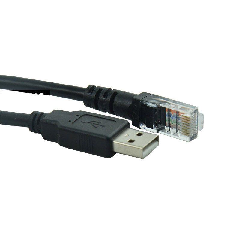 USB-S6-L-T00-3.0 Inovance servo debugging cable with USB and RJ45 connectors, 3 m